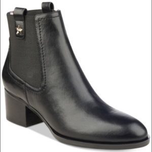 Tommy Hilfiger Womens Black Ankle Booties Heels 6M